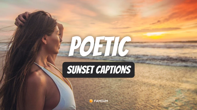 Poetic Sunset Captions for Instagram - Famium